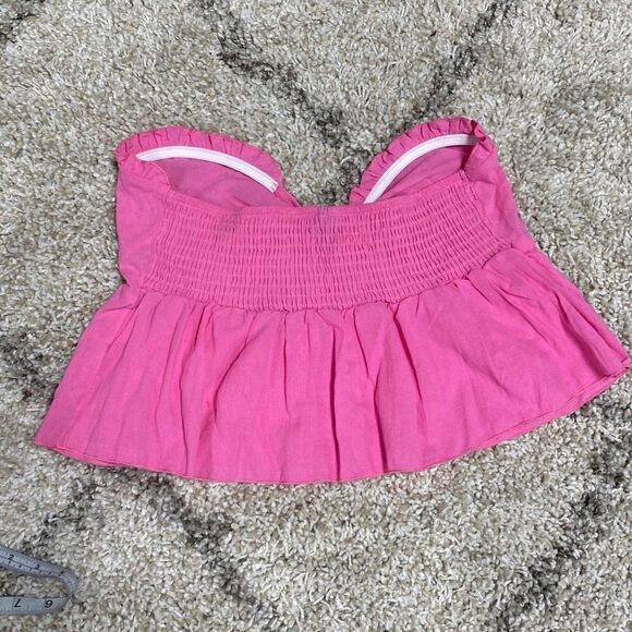 Shein Pink Strapless Crop Top Size Large - Picture 6 of 8